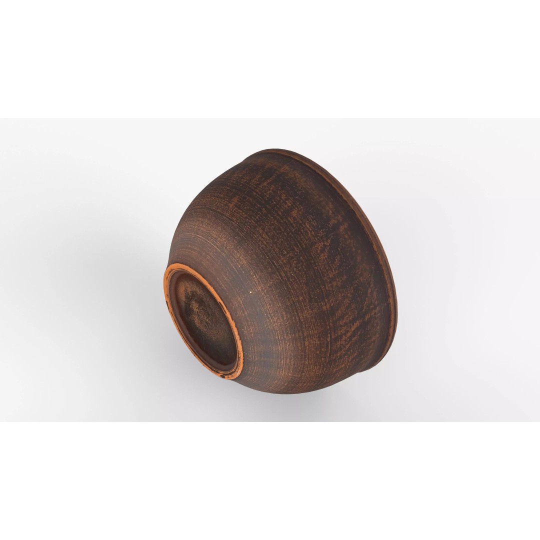 Clay Bowl 3D Model – Photorealistic Low Poly Scan, Blender - View 4