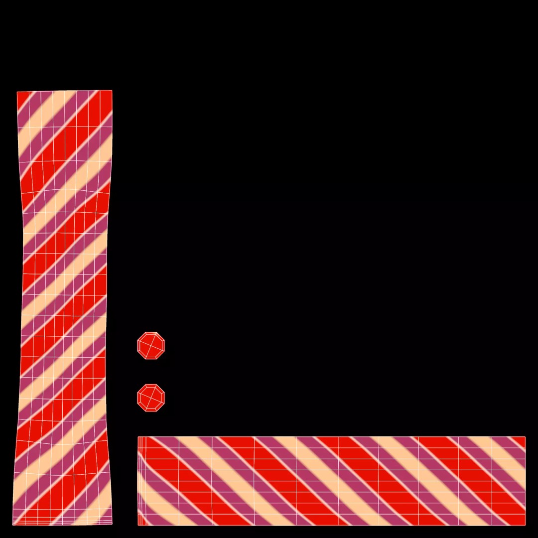 Candy Cane 3D Model – Realistic Low-Poly Holiday Prop, Blender - View 9