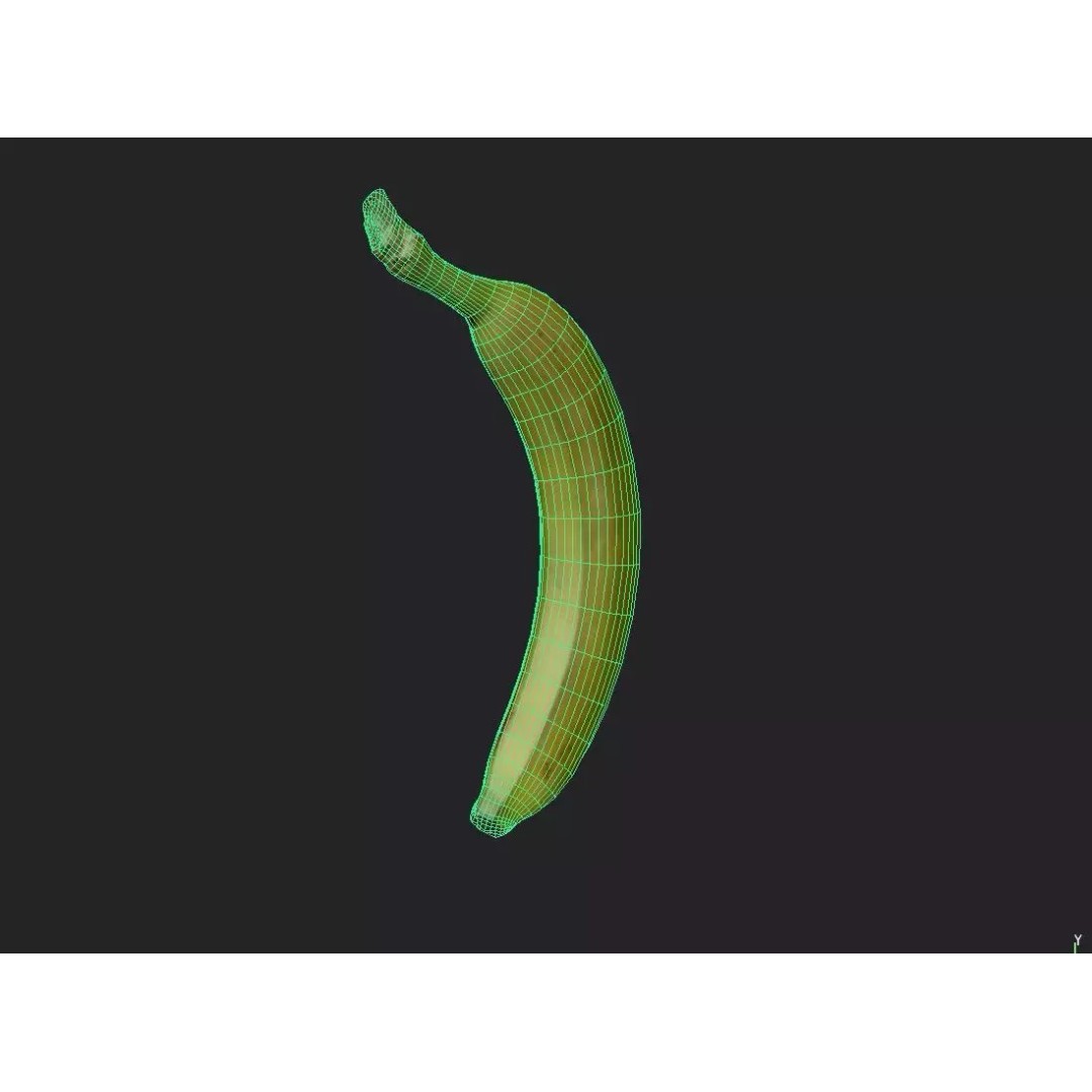 Banana 3D Model – Low Poly Game Asset, FBX, PBR Textures