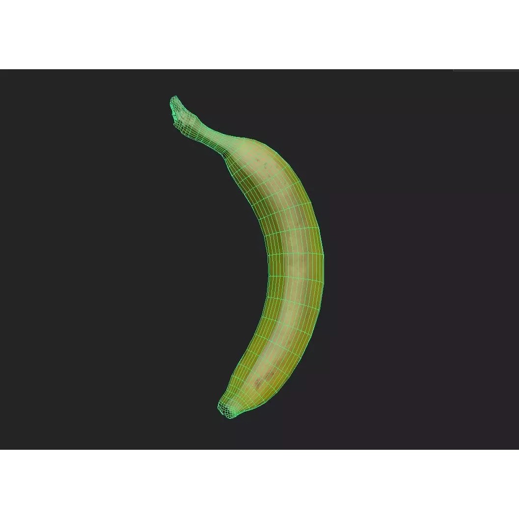 Banana 3D Model – Low Poly Game Asset, FBX, PBR Textures - View 3