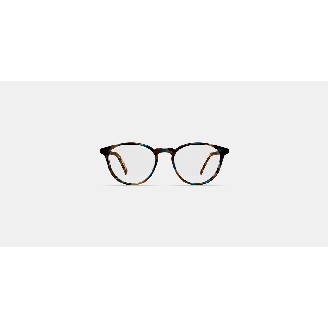 Butler Low Bridge Fit Eyeglasses 3D Model – Teal Tortoise, PBR Textures - View 11