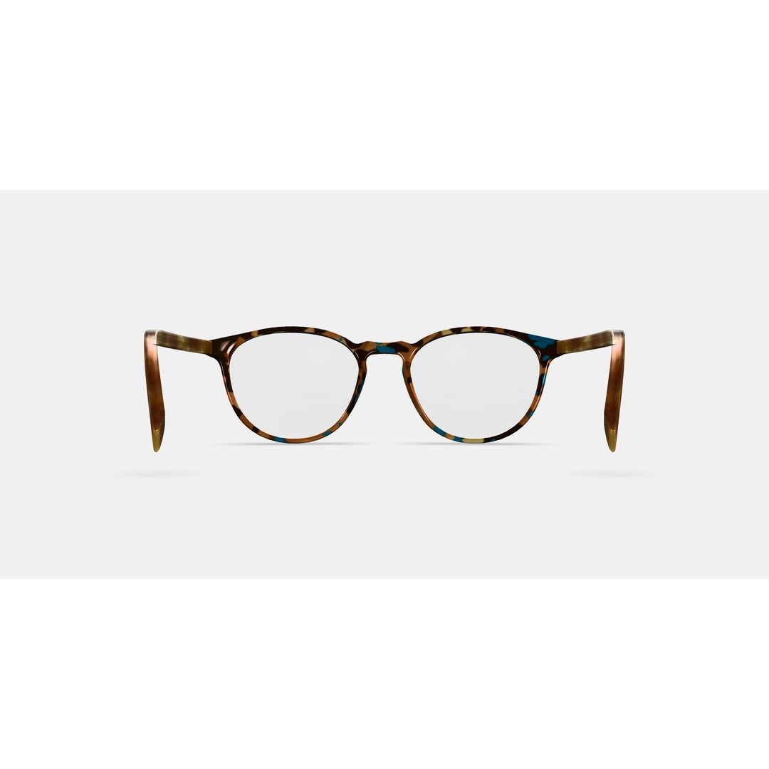Butler Low Bridge Fit Eyeglasses 3D Model – Teal Tortoise, PBR Textures - View 16
