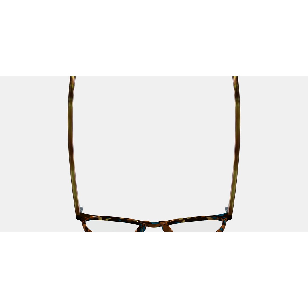 Butler Low Bridge Fit Eyeglasses 3D Model – Teal Tortoise, PBR Textures - View 9