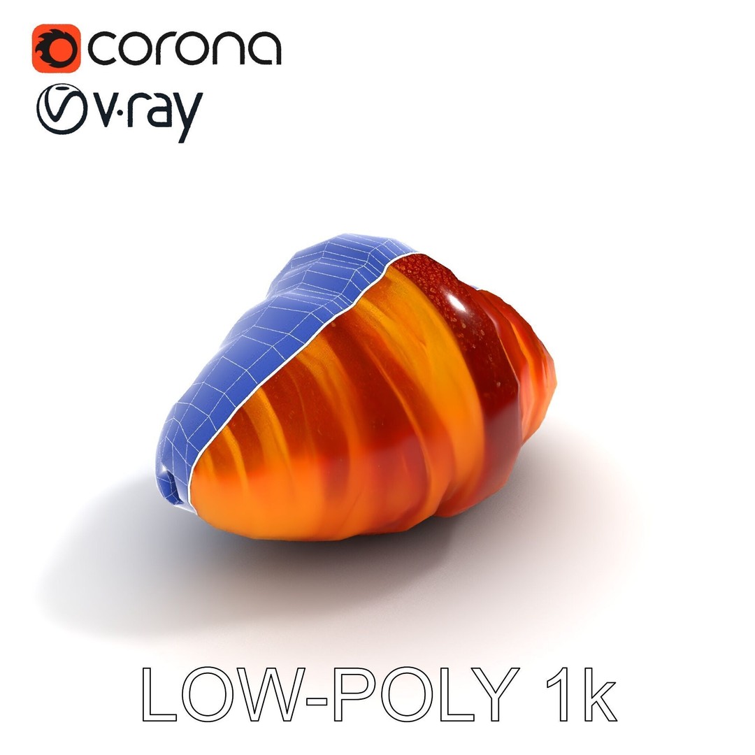 Realistic Croissant 3D Model – Low Poly PBR Asset, FBX - View 13