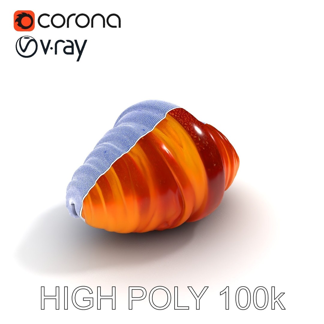 Realistic Croissant 3D Model – Low Poly PBR Asset, FBX - View 14