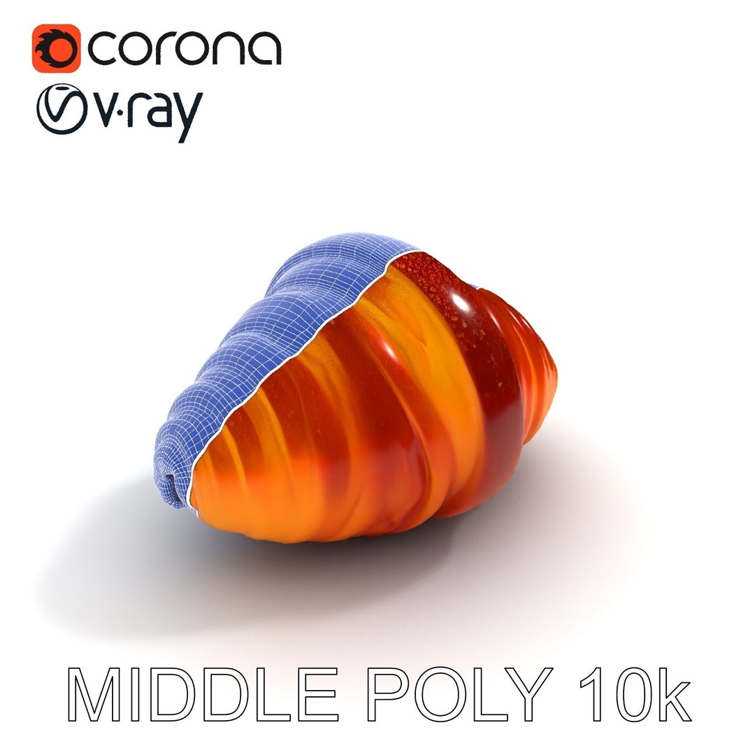 Realistic Croissant 3D Model – Low Poly PBR Asset, FBX - View 15