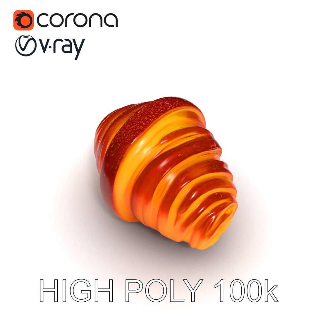 Realistic Croissant 3D Model – Low Poly PBR Asset, FBX - View 17