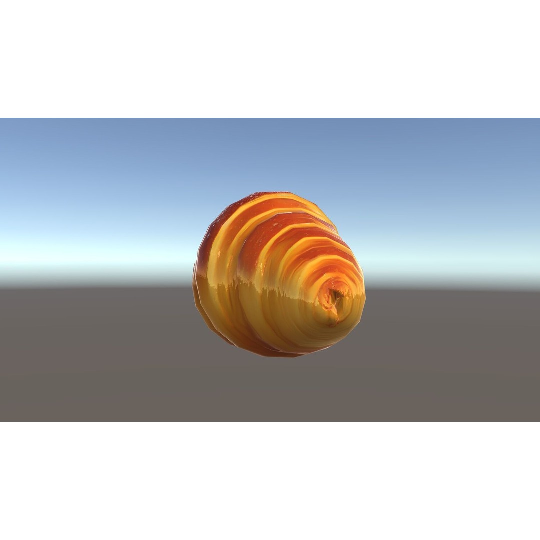Realistic Croissant 3D Model – Low Poly PBR Asset, FBX - View 19