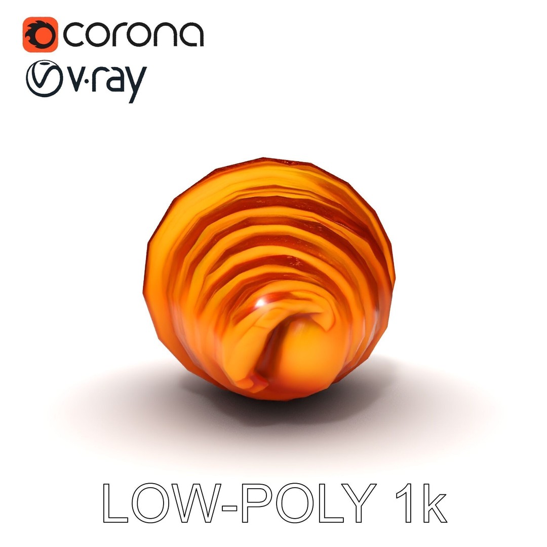 Realistic Croissant 3D Model – Low Poly PBR Asset, FBX - View 27