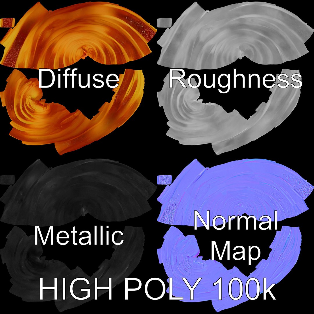 Realistic Croissant 3D Model – Low Poly PBR Asset, FBX - View 3