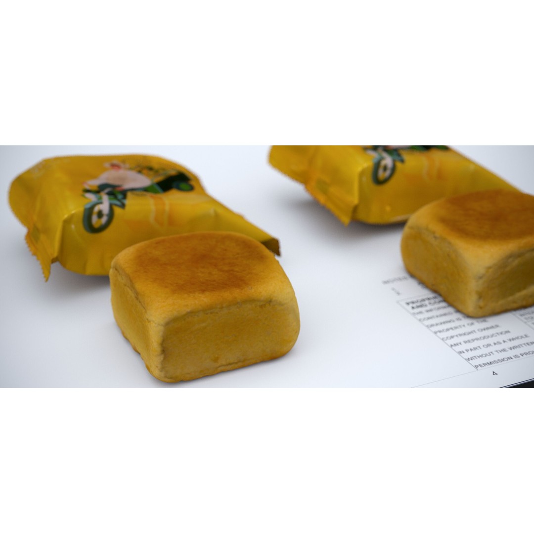 Pineapple Moon Cake 3D Model – Realistic Food Asset, FBX & OBJ - View 12