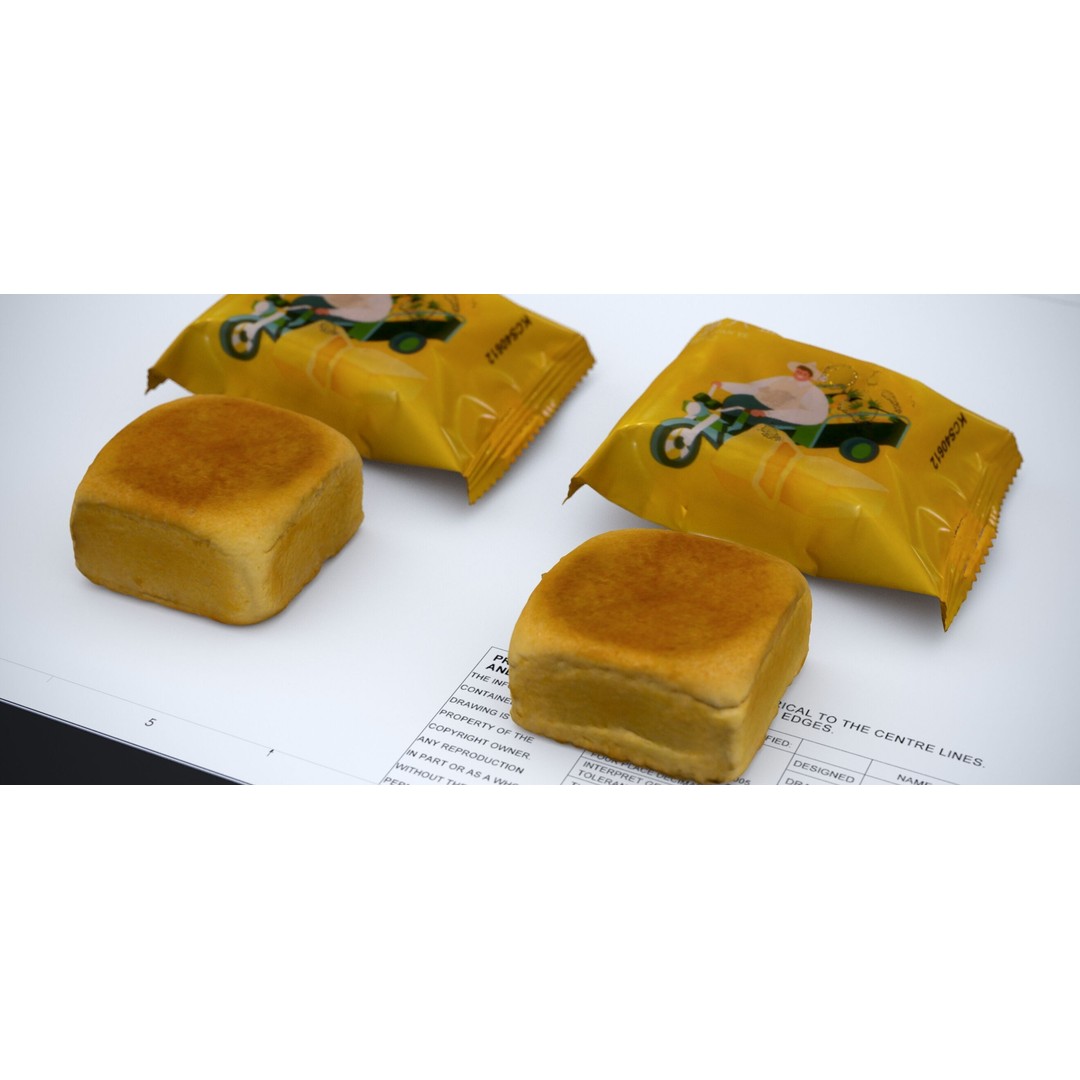 Pineapple Moon Cake 3D Model – Realistic Food Asset, FBX & OBJ - View 4