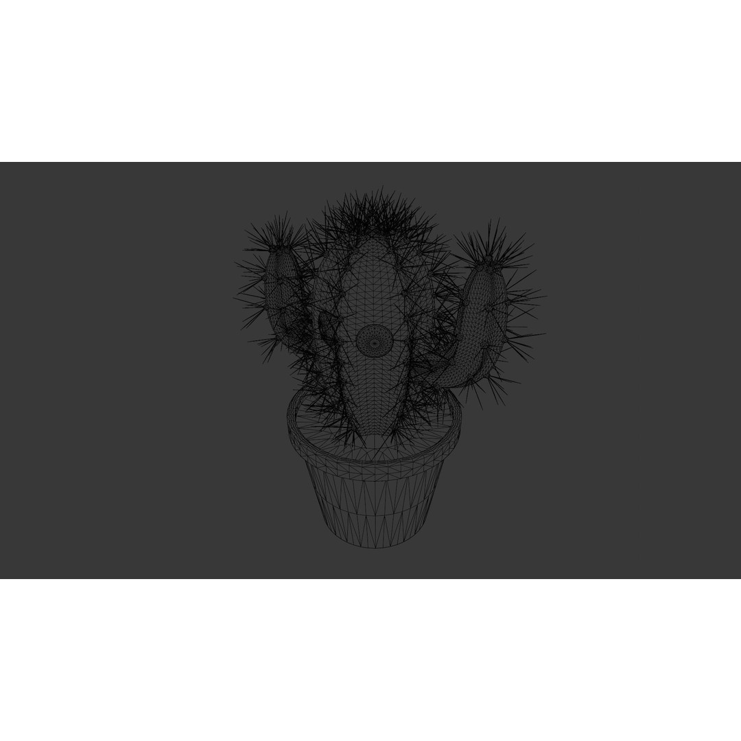 Cactus 3D Model – Low Poly PBR Asset for Games and Animation - View 16