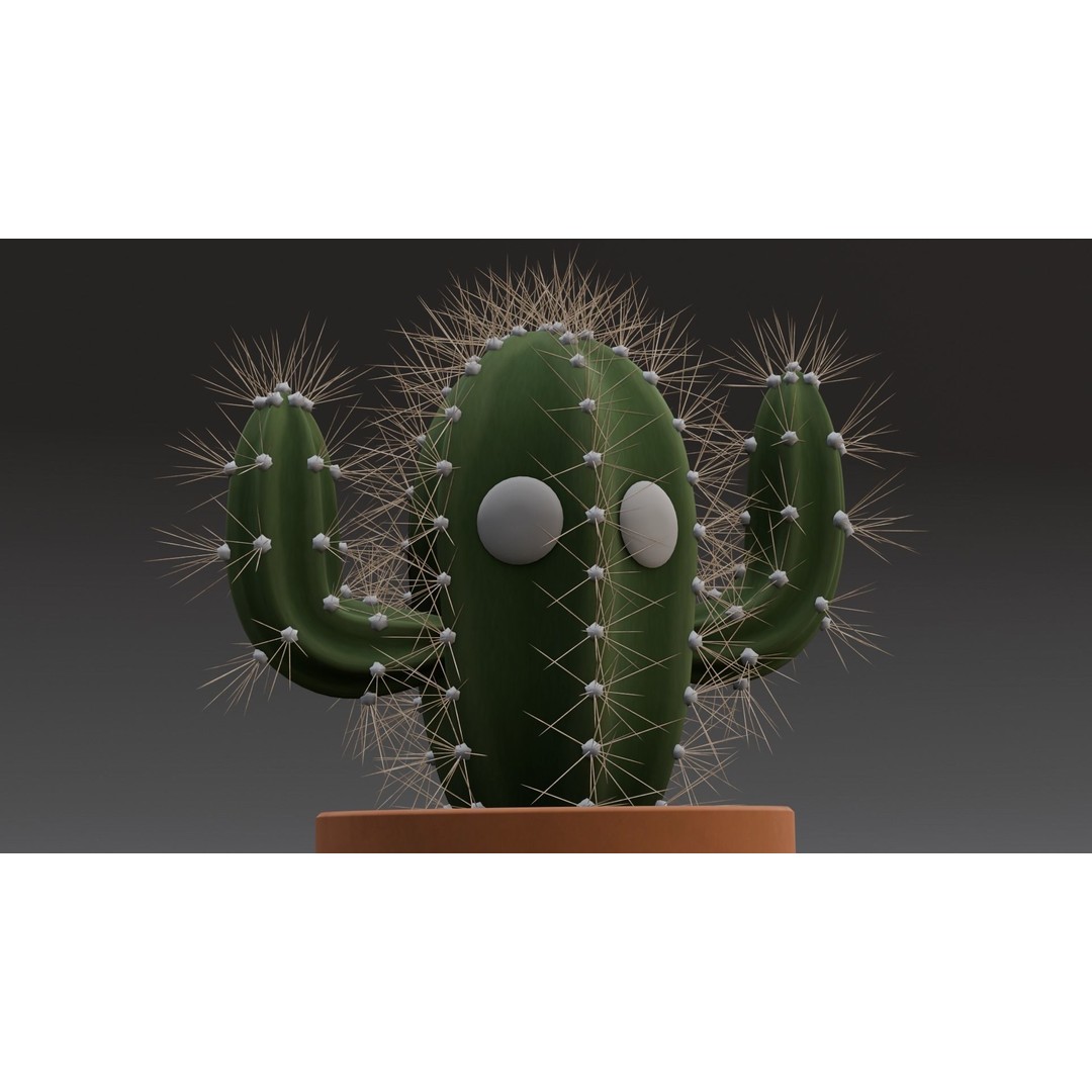 Cactus 3D Model – Low Poly PBR Asset for Games and Animation - View 3