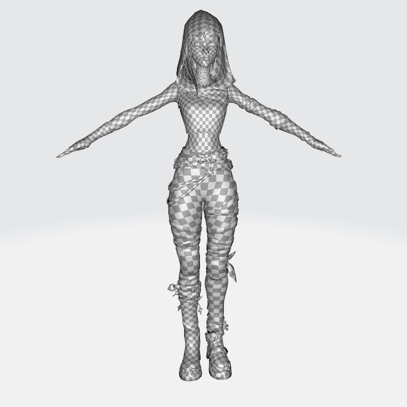 Arcane Prodigy Jinx - Low-Poly Game-Ready 3D Model