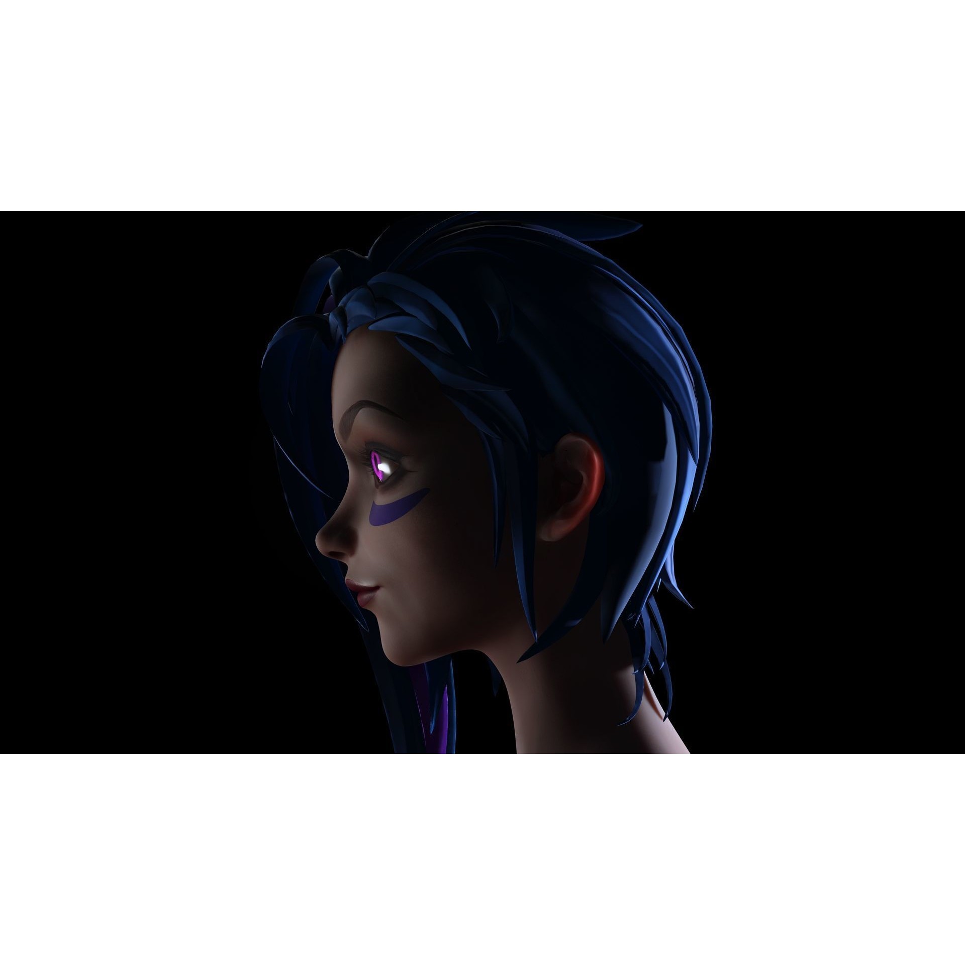 Arcane Prodigy Jinx - Low-Poly Game-Ready 3D Model - View 11