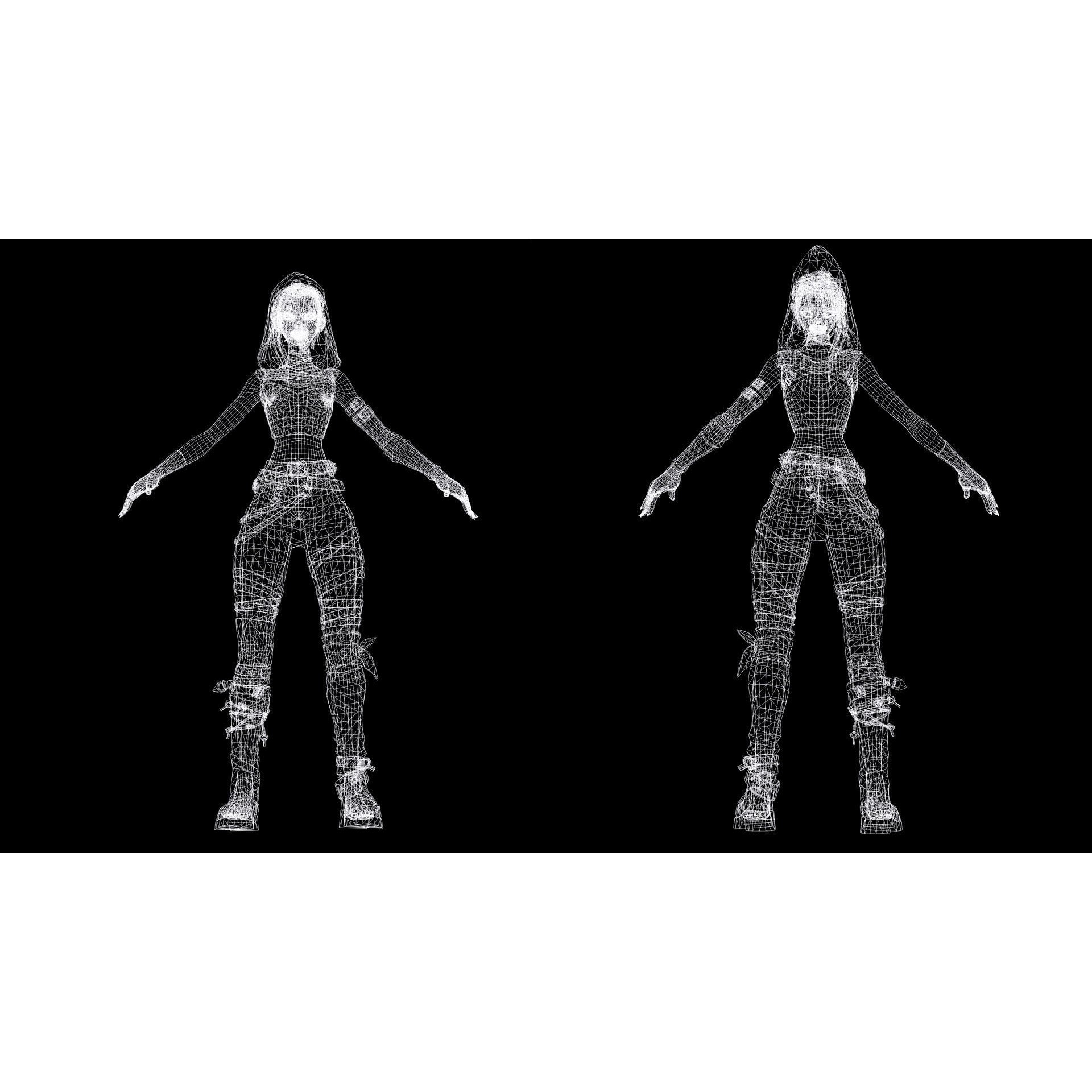 Arcane Prodigy Jinx - Low-Poly Game-Ready 3D Model - View 13