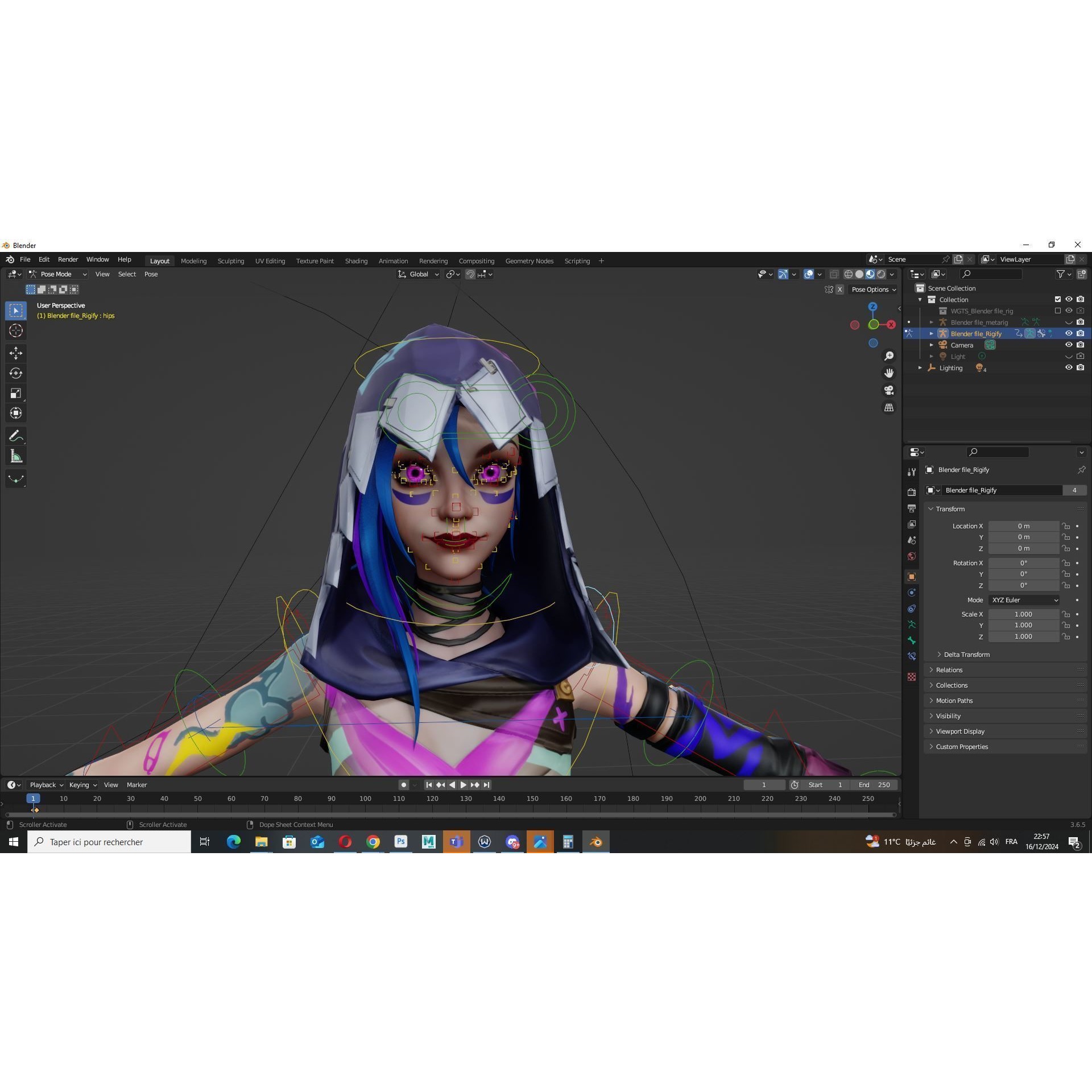 Arcane Prodigy Jinx - Low-Poly Game-Ready 3D Model - View 21