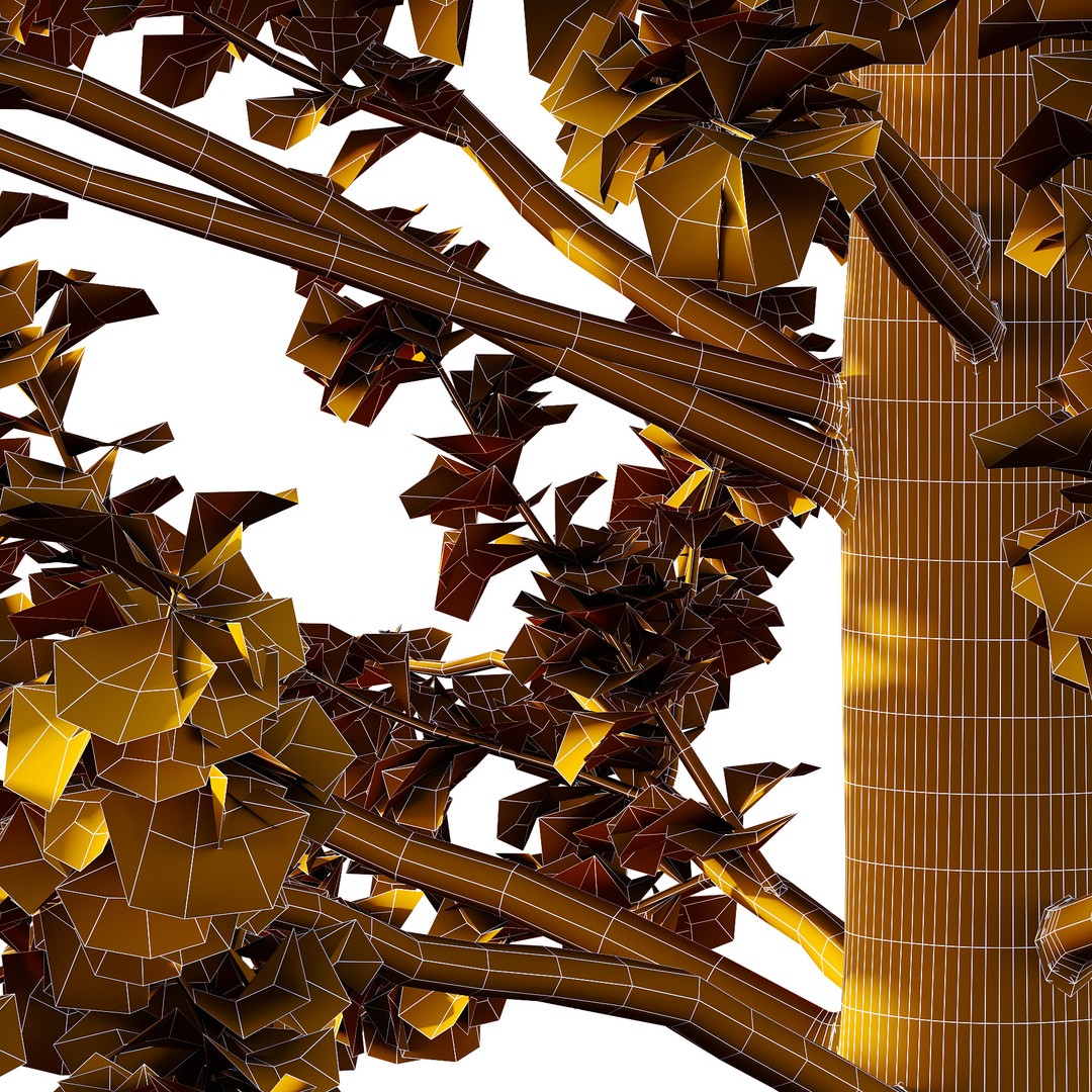 Maidenhair Ginkgo Biloba Tree 3D Model – High Poly PBR Asset, FBX & OBJ