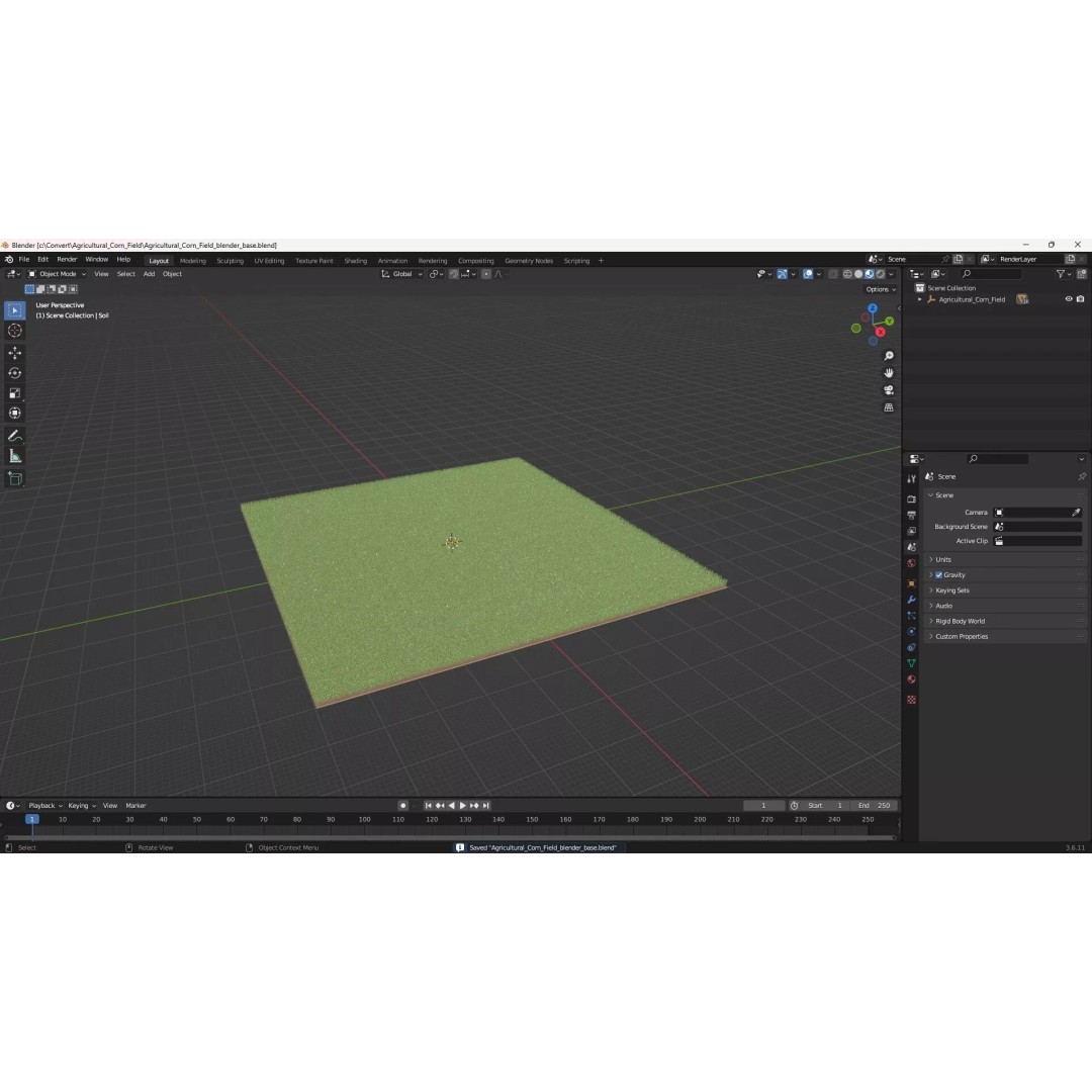 Agricultural Corn Field 3D Model – Realistic Landscape Asset, FBX - View 16