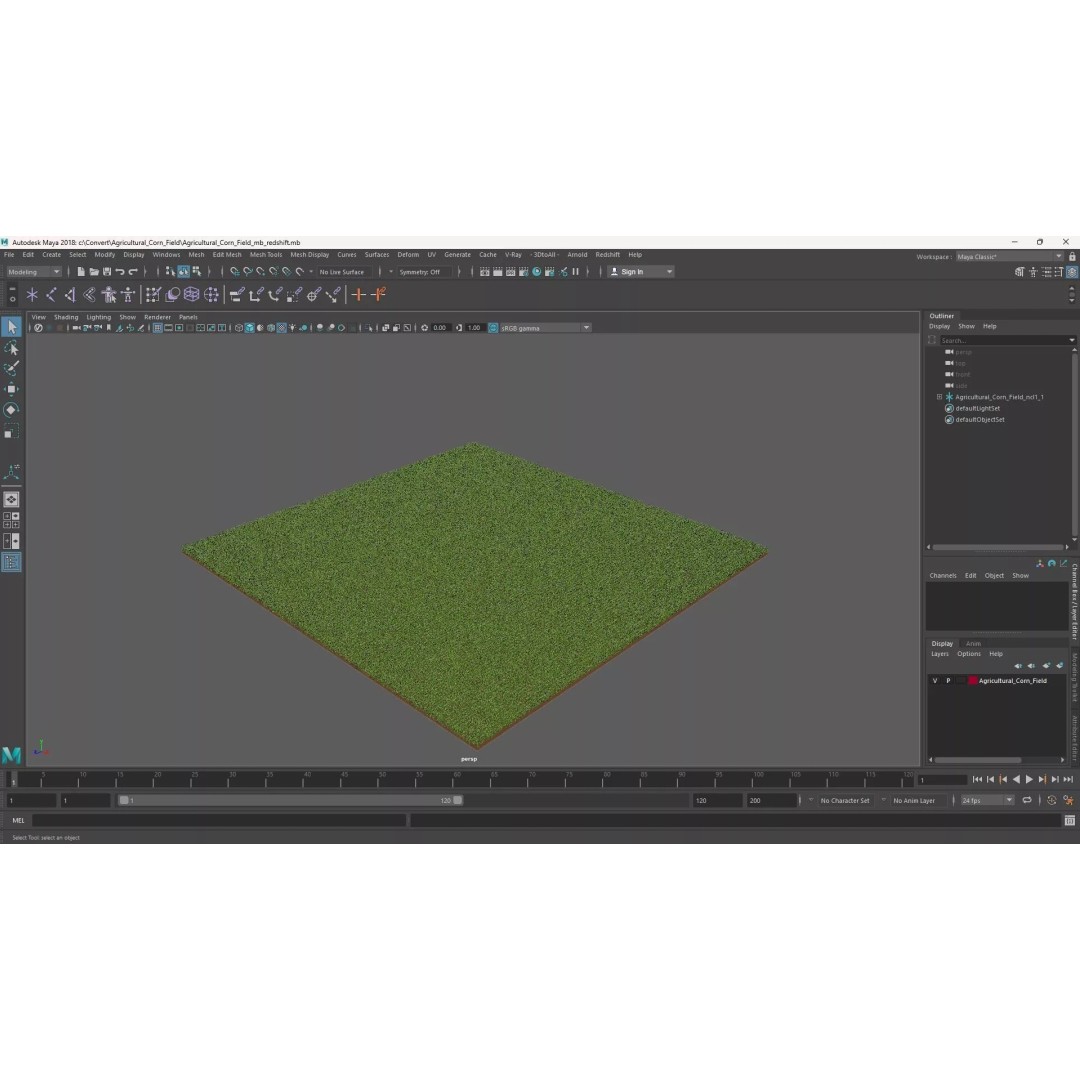 Agricultural Corn Field 3D Model – Realistic Landscape Asset, FBX - View 17