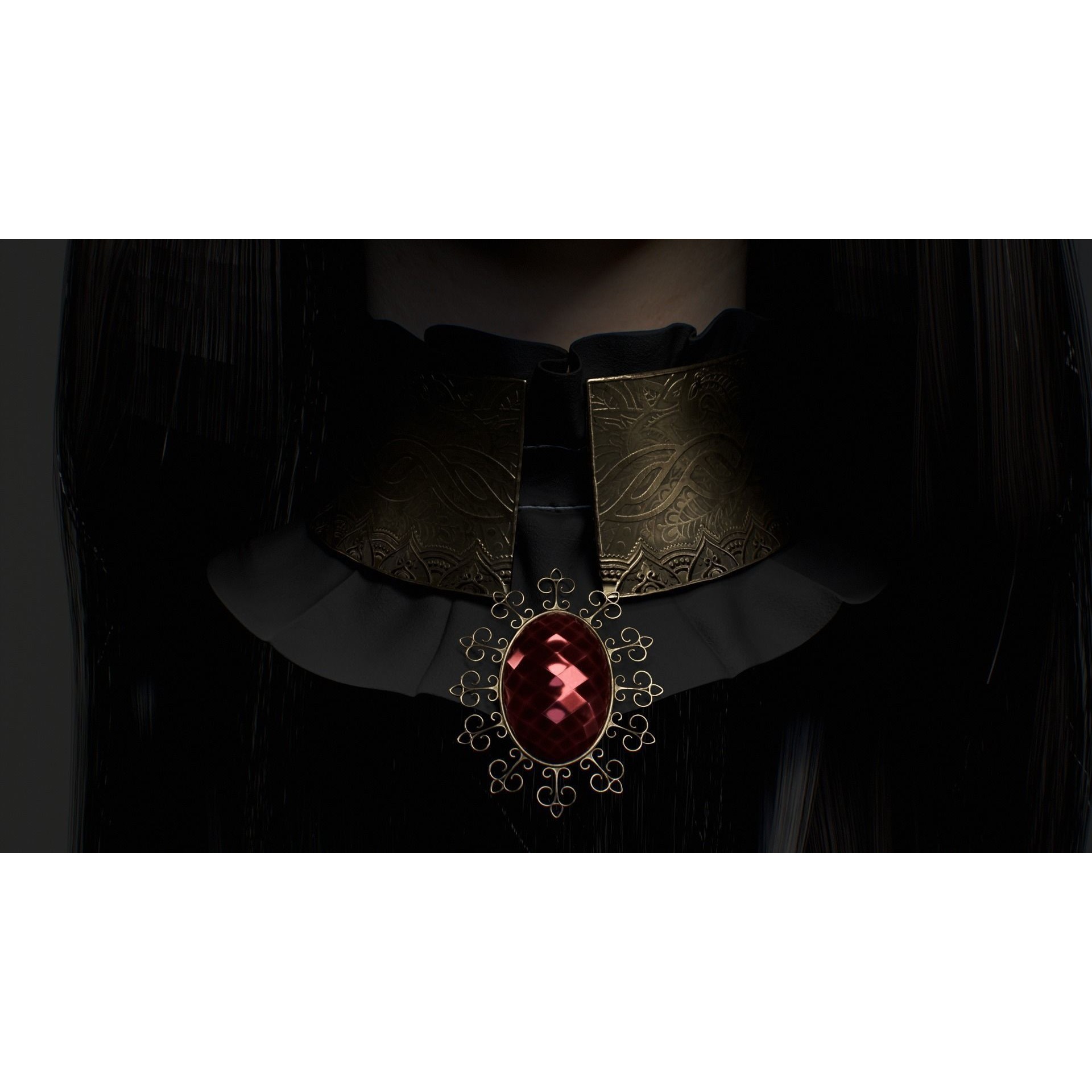 Beautiful Female Head - Low-Poly Game-Ready 3D Model