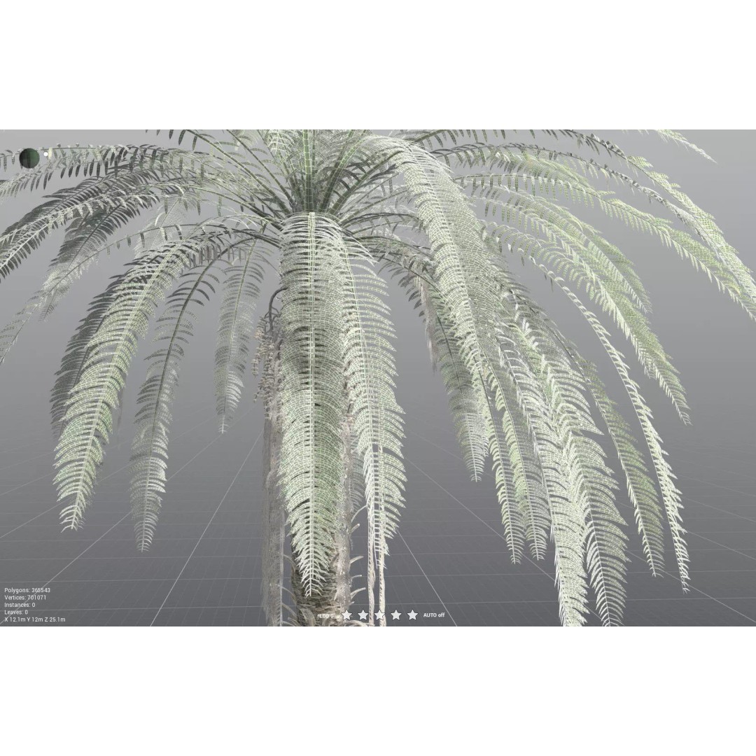 Date Palm 3D Model – High Poly PBR Asset, FBX Format