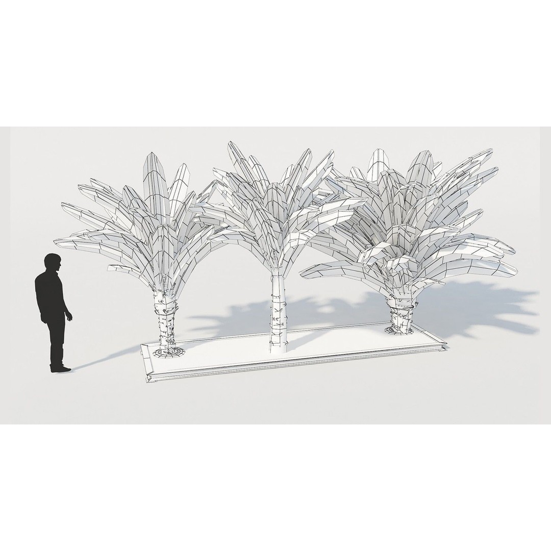 Palm Tree 3D Model – Low Poly Realistic Vegetation for Games, FBX - View 8
