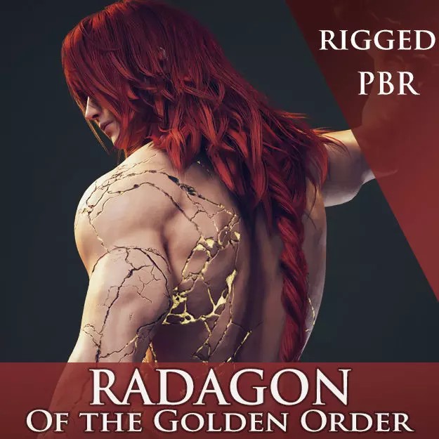 Radagon of the Golden Order - Low-Poly Game-Ready 3D Model - View 2