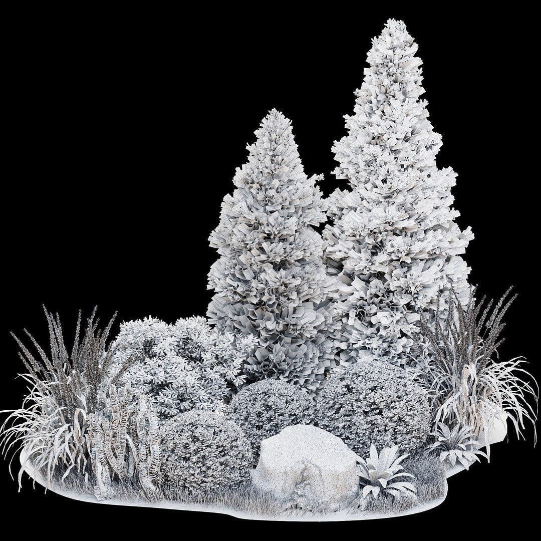 Outdoor Plant 34 3D Model – High Poly Vegetation Asset, PBR, OBJ