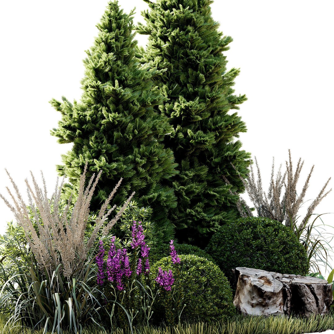 Outdoor Plant 34 3D Model – High Poly Vegetation Asset, PBR, OBJ - View 5