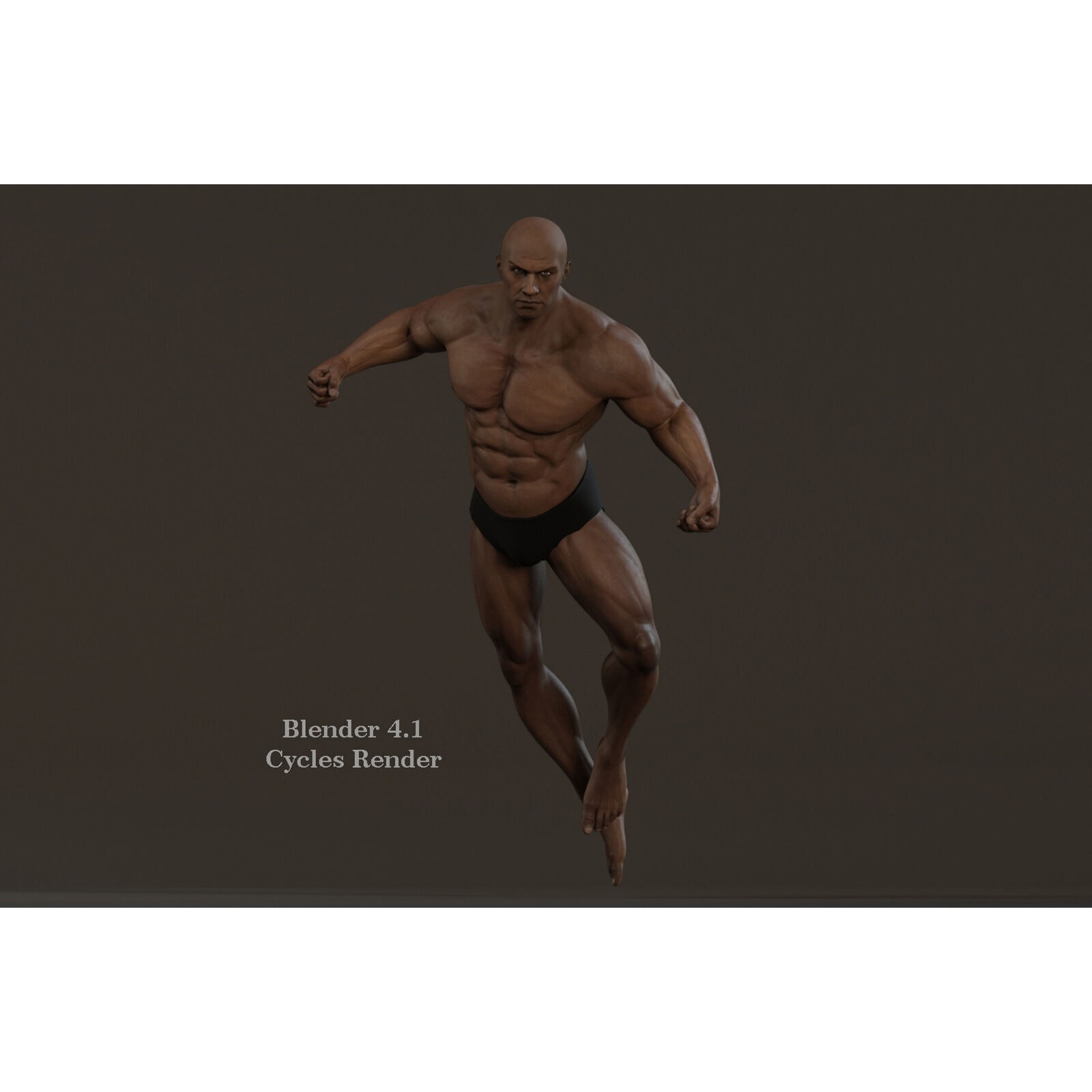 Male Base Muscle Rig - Low-Poly Game-Ready 3D Model - View 10