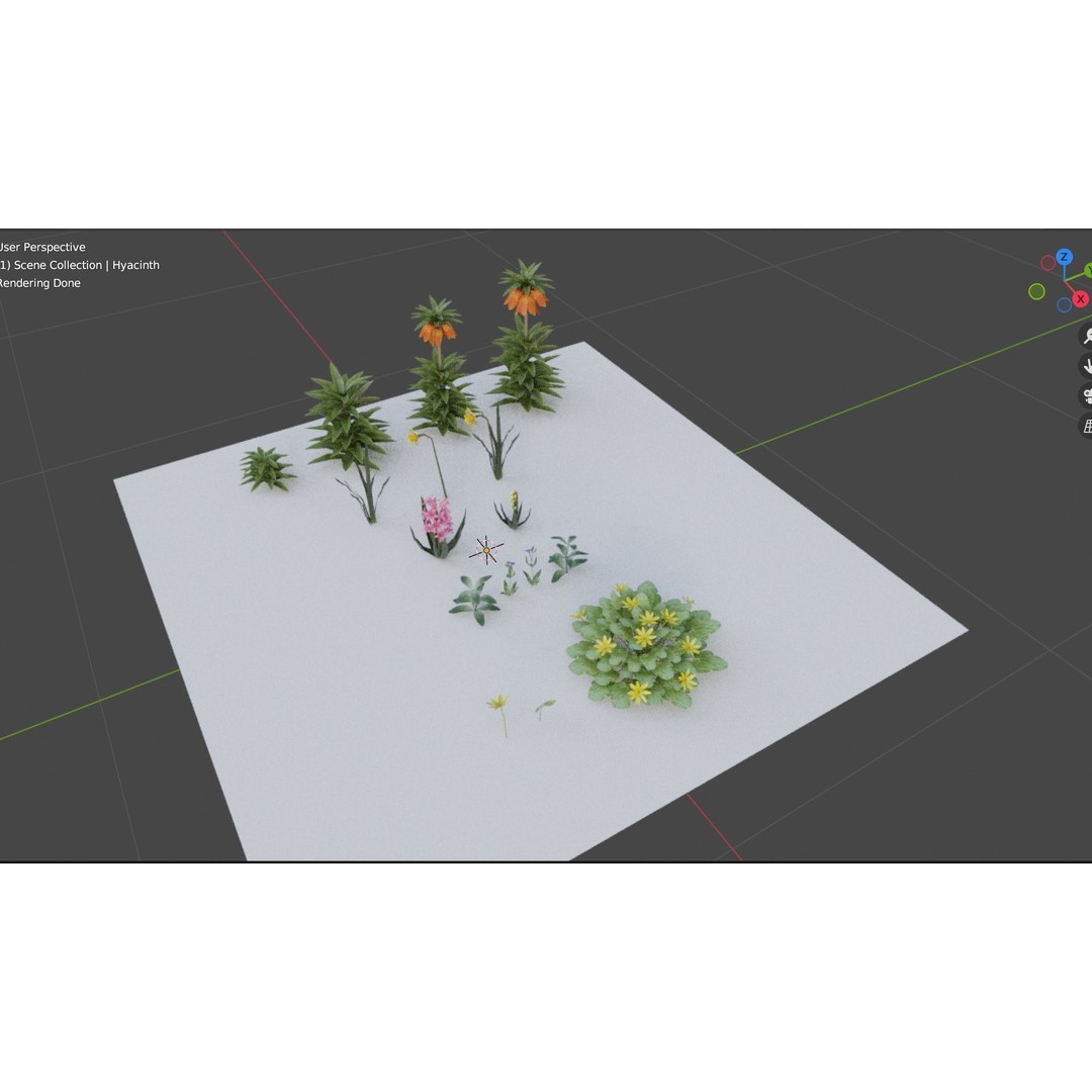 Spring Garden Flowers 3D Model – Low Poly Collection for Unity - View 5