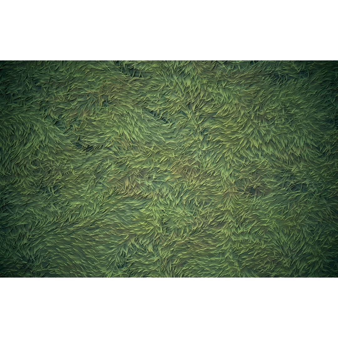 Grass Green Plain 3D Model – Anime Stylized Texture, PBR Formats - View 13