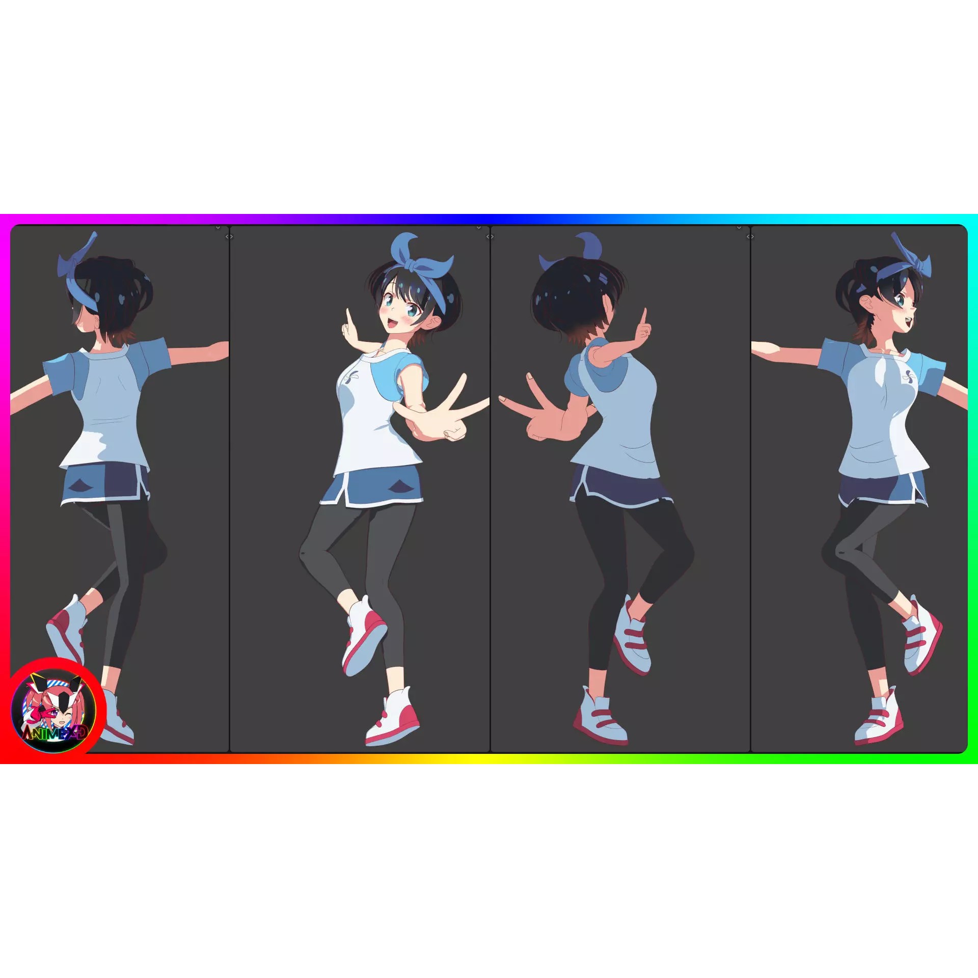Ruka Sarashina - Rigged 3D Model - View 8