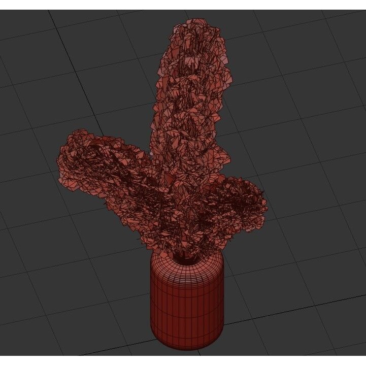 Pampas Grass 3D Model – Decorative Dry Flower for Interiors, FBX - View 10