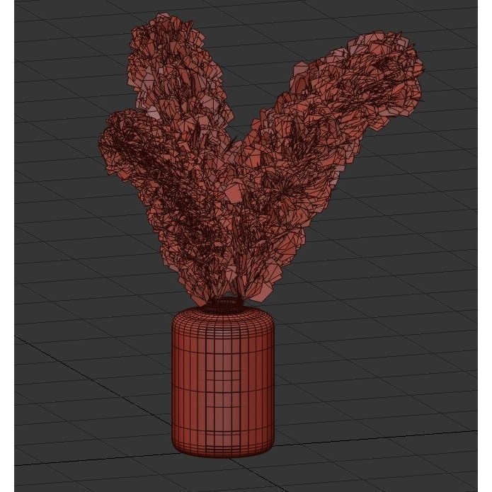 Pampas Grass 3D Model – Decorative Dry Flower for Interiors, FBX - View 7