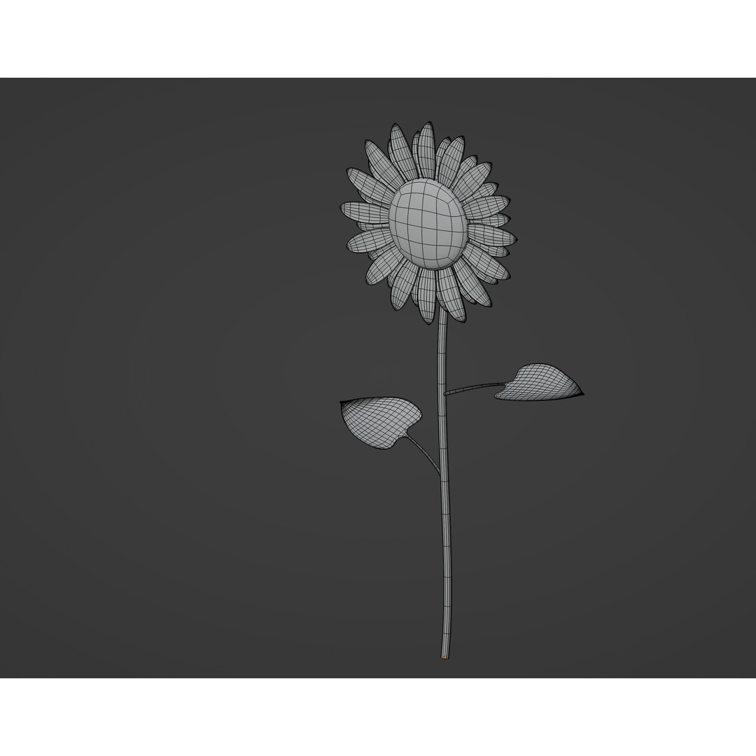 Sunflower 3D Model – High Poly PBR Plant Asset, FBX, OBJ - View 15