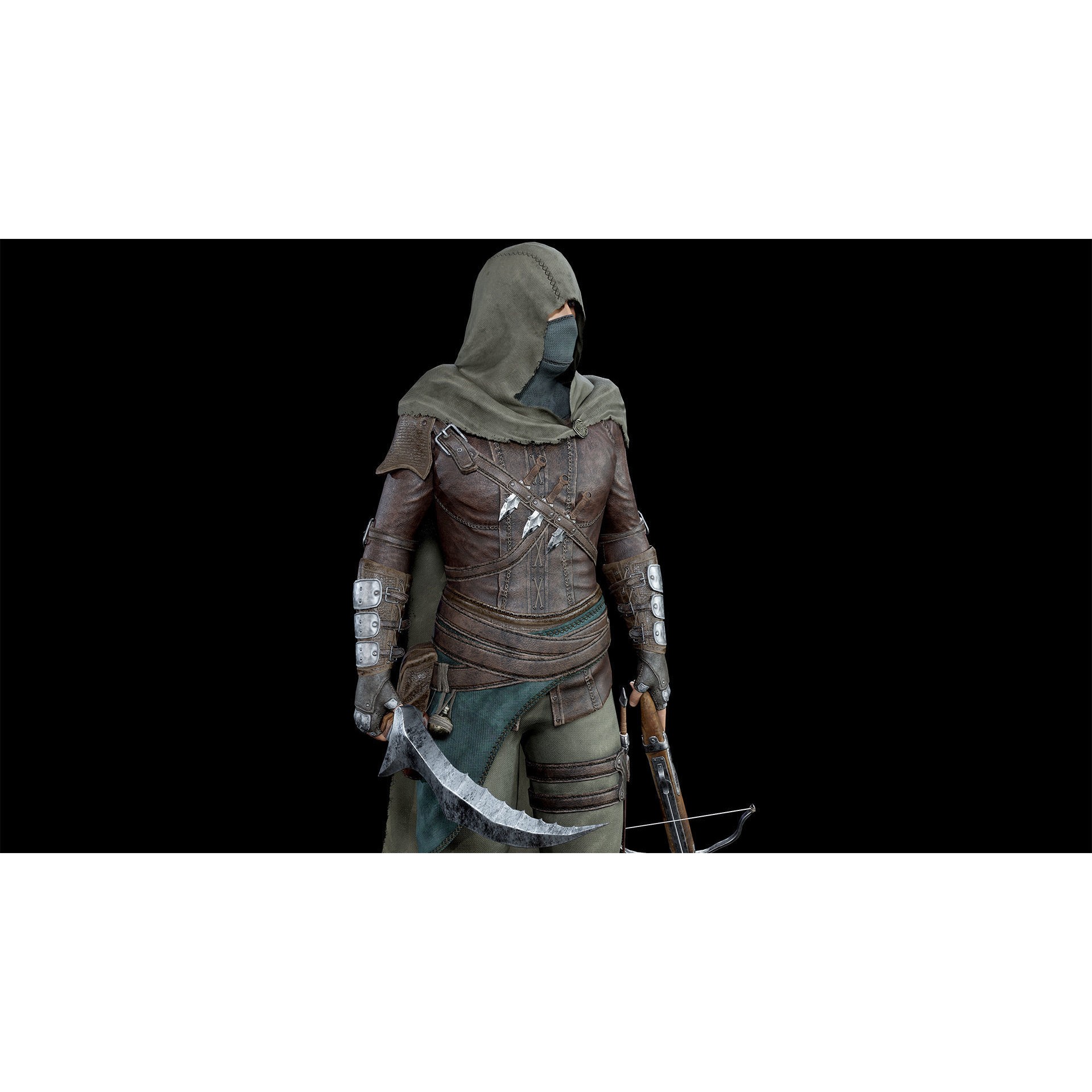 Assassin - Low-Poly Game-Ready 3D Model - View 10