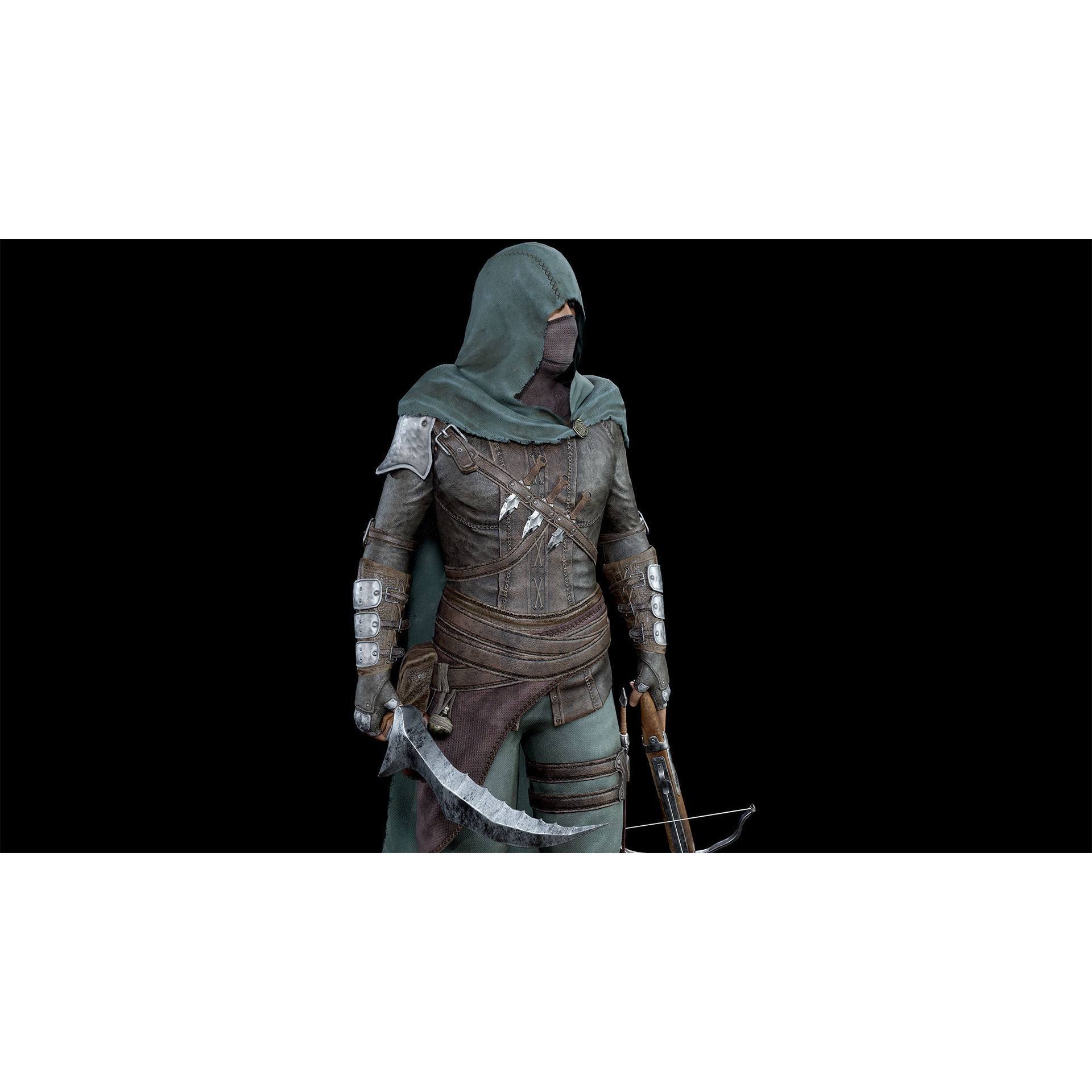 Assassin - Low-Poly Game-Ready 3D Model - View 11