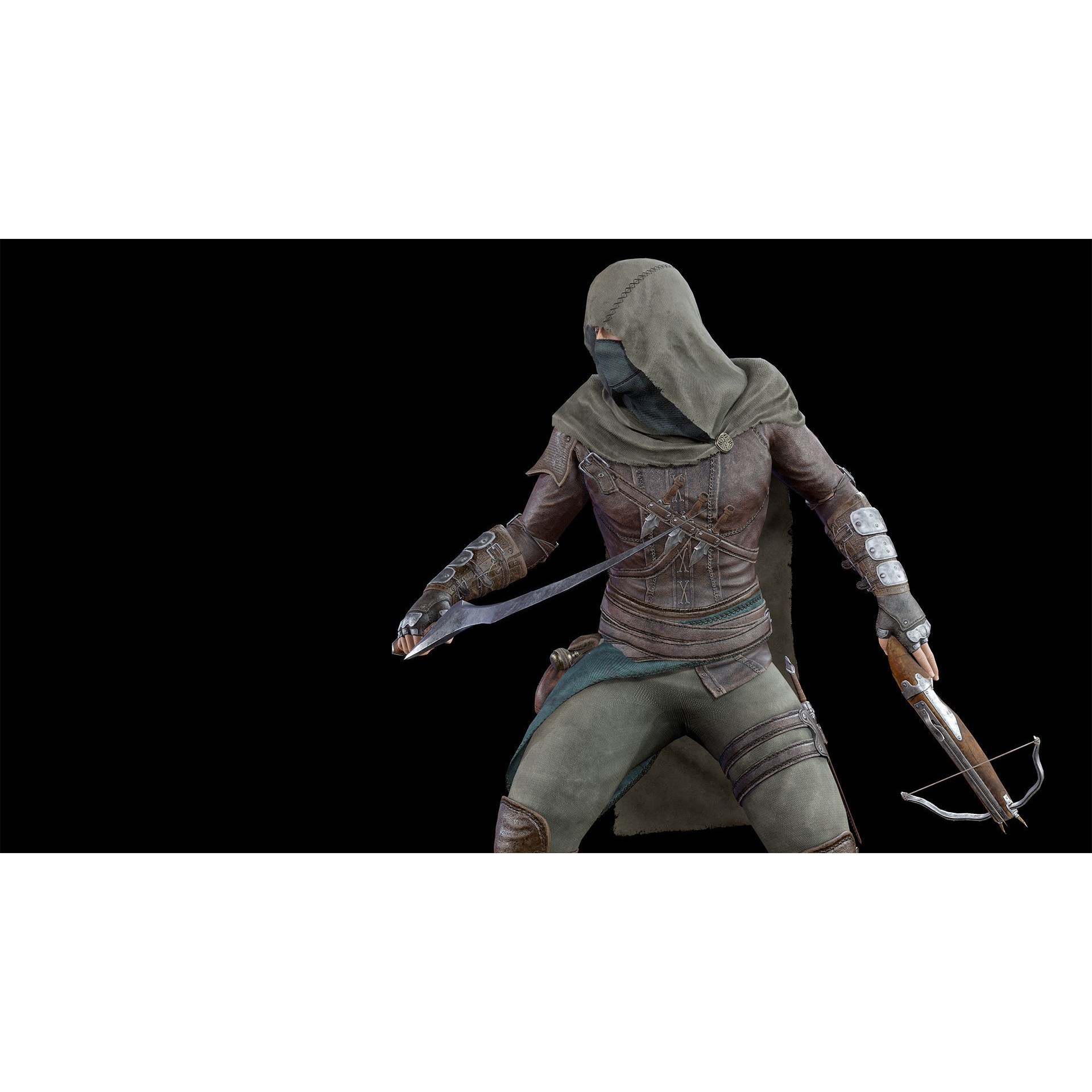 Assassin - Low-Poly Game-Ready 3D Model - View 13
