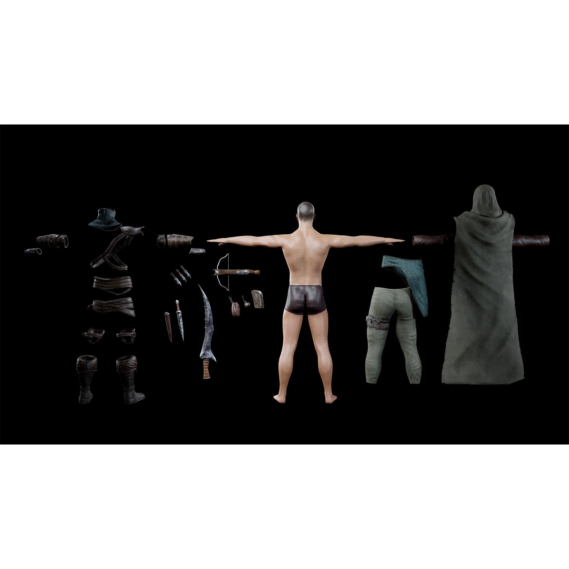 Assassin - Low-Poly Game-Ready 3D Model - View 15