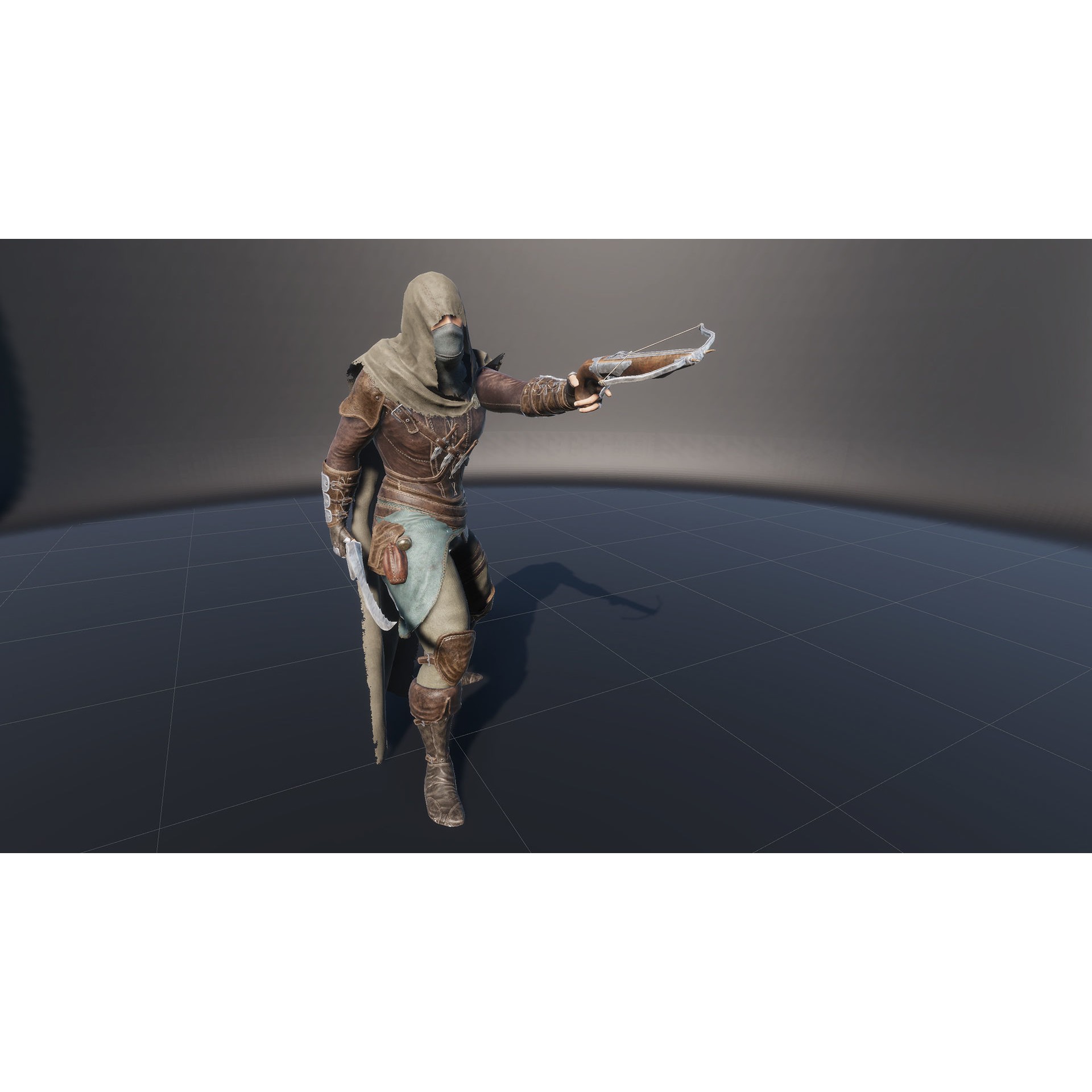 Assassin - Low-Poly Game-Ready 3D Model - View 23