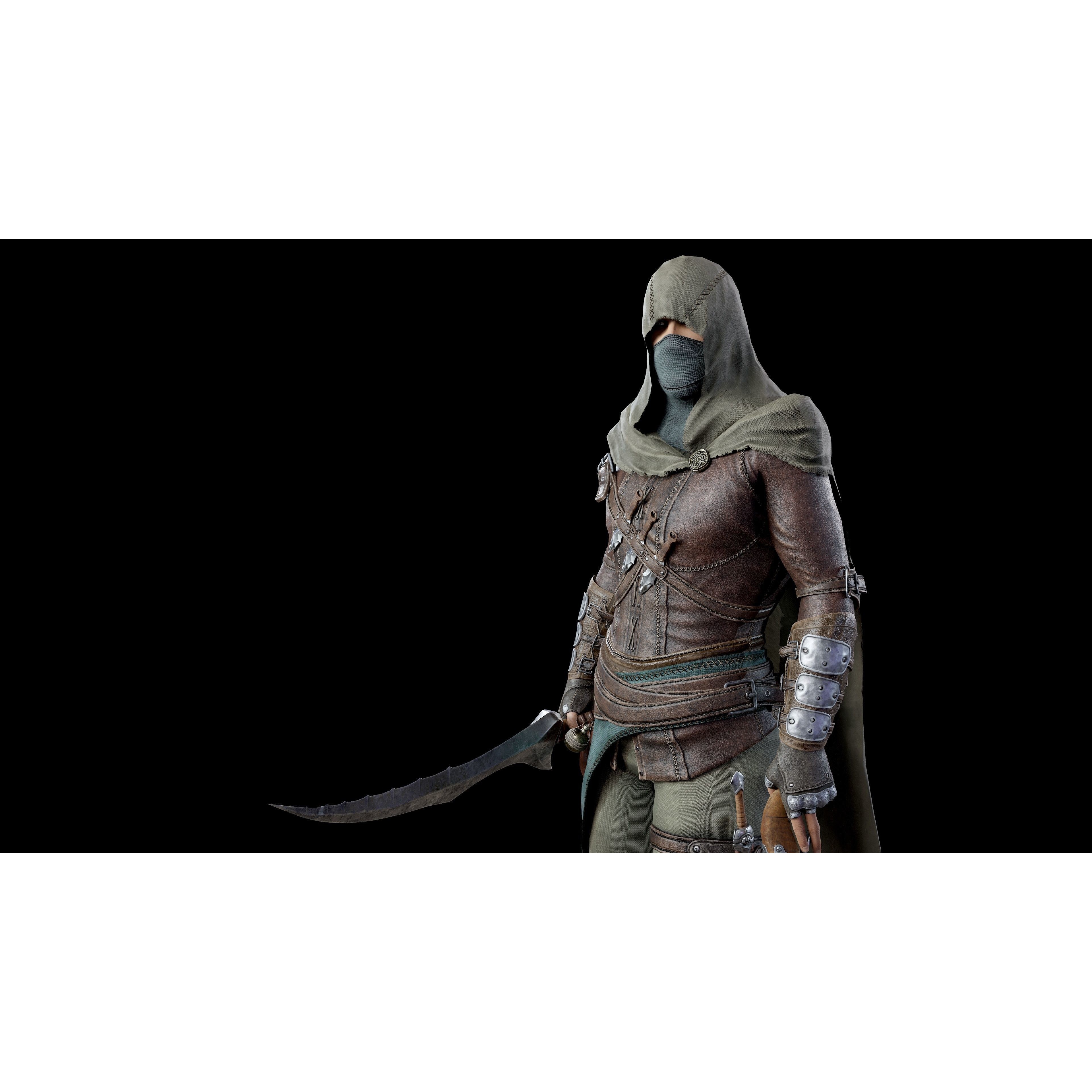Assassin - Low-Poly Game-Ready 3D Model - View 3