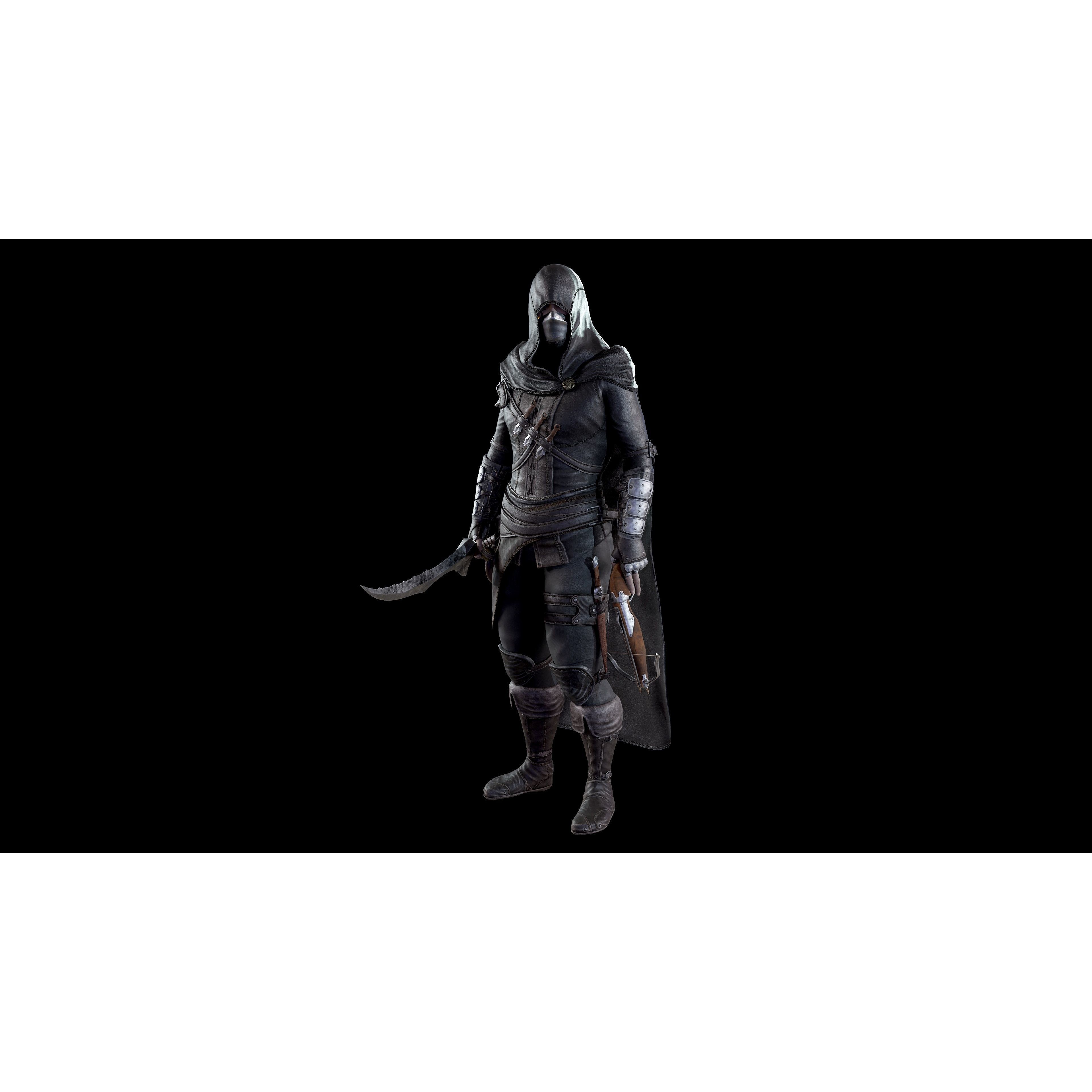 Assassin - Low-Poly Game-Ready 3D Model - View 6