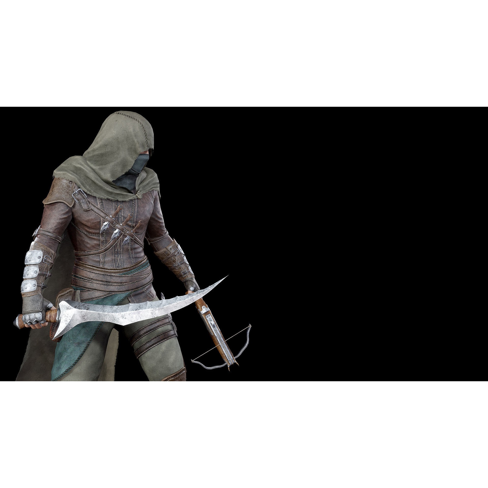 Assassin - Low-Poly Game-Ready 3D Model - View 9