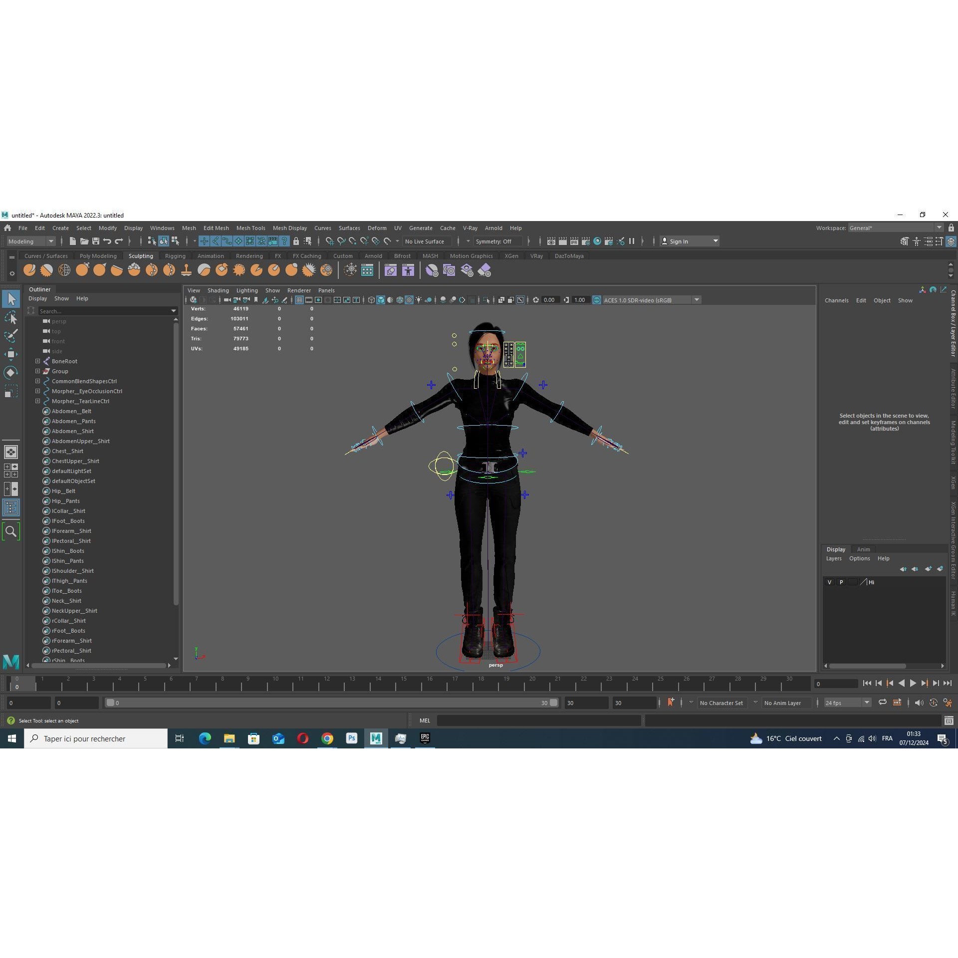 Modern Female Character - Low-Poly Game-Ready 3D Model - View 12