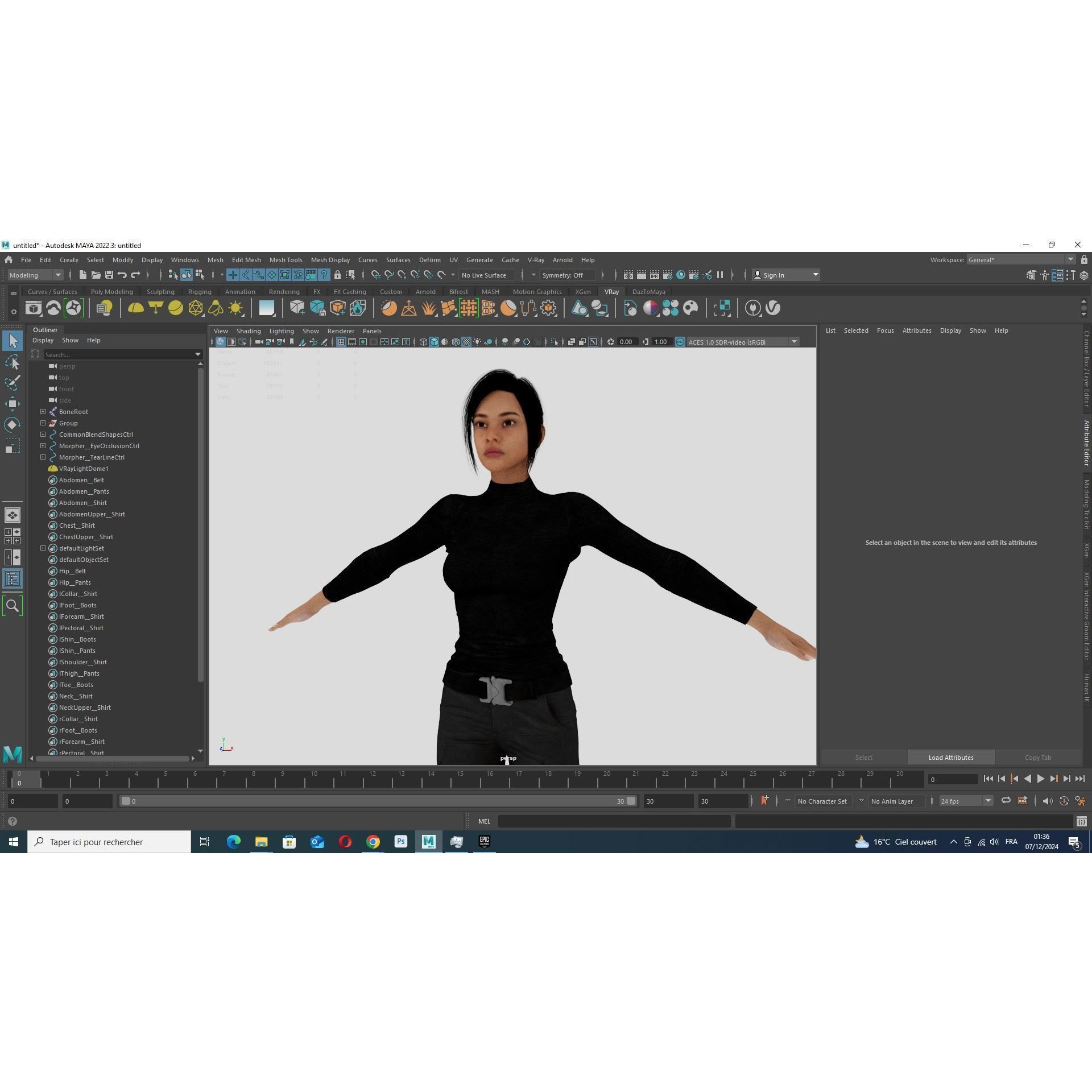 Modern Female Character - Low-Poly Game-Ready 3D Model - View 13