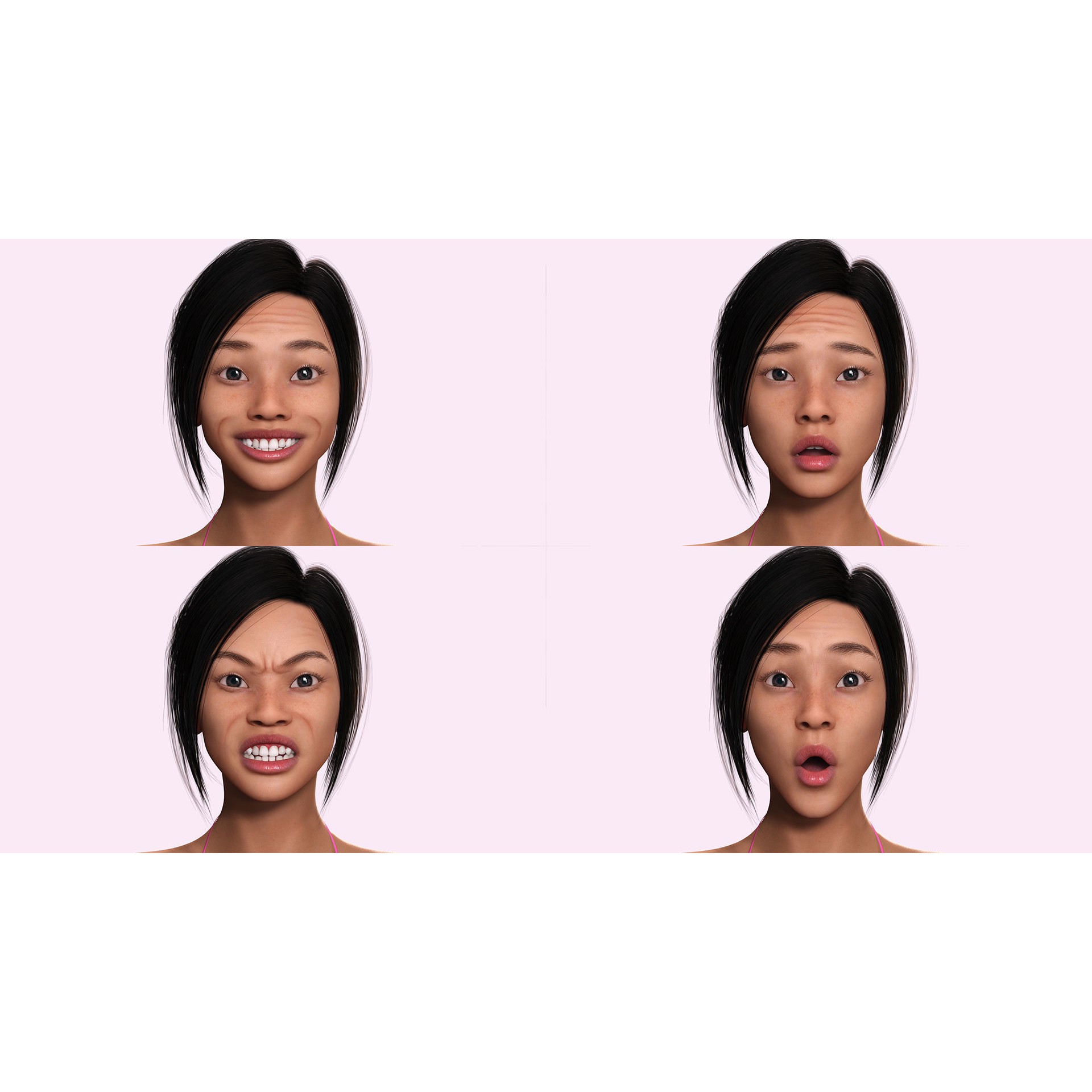 Modern Female Character - Low-Poly Game-Ready 3D Model - View 6
