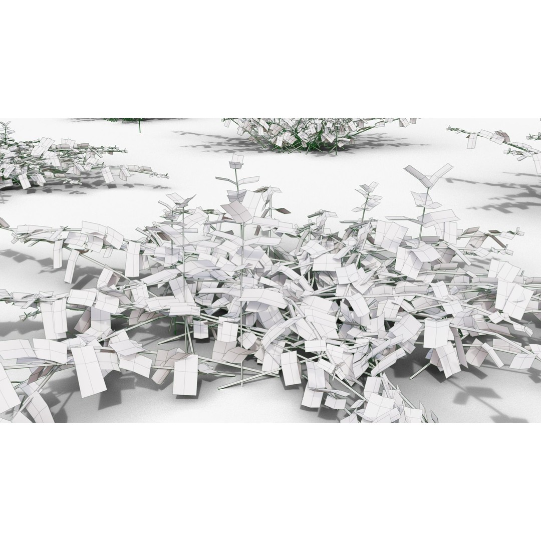 Vinca Minor 3D Model – Low Poly Ground Cover Plant, Blender - View 33